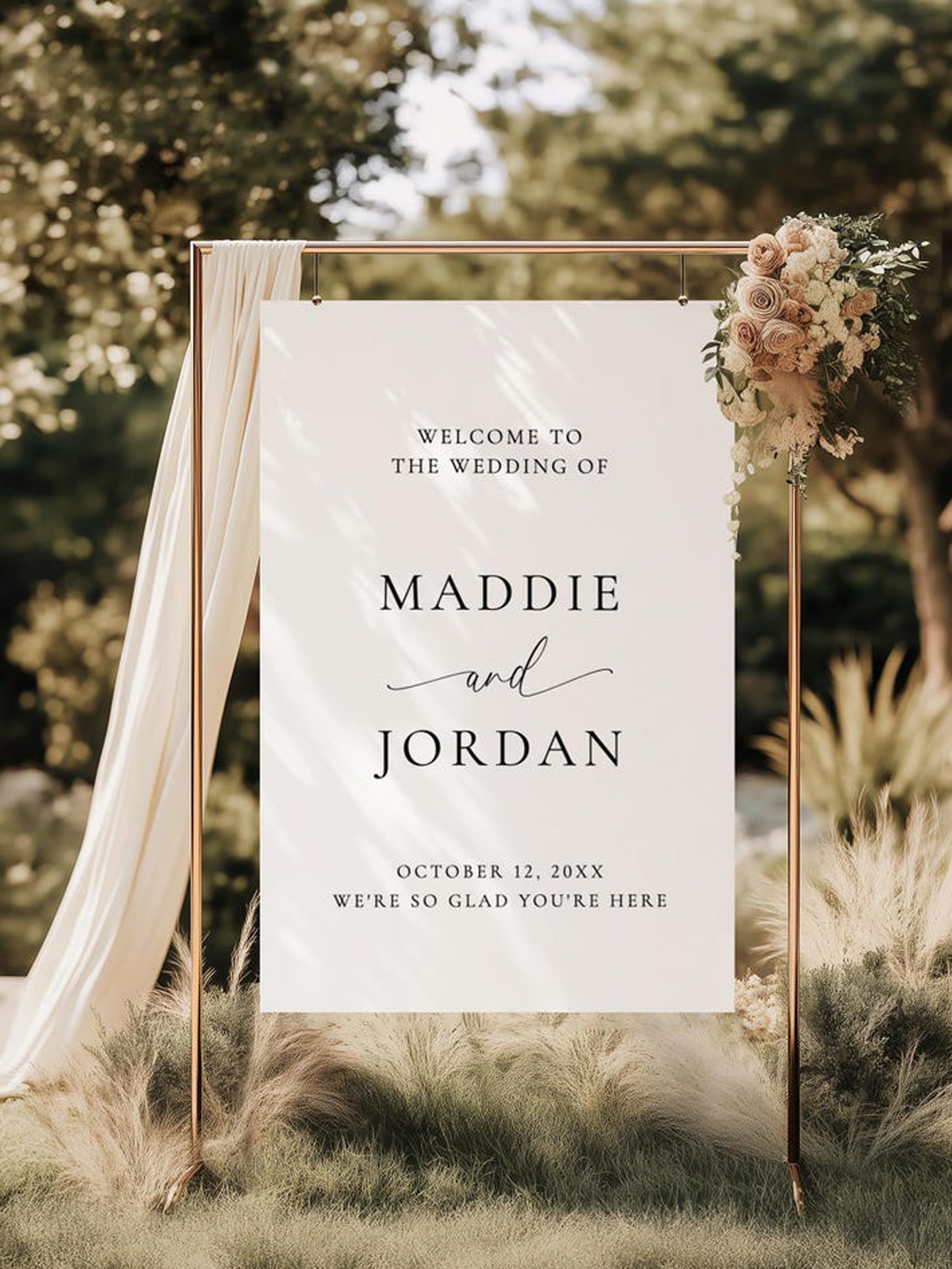 Minimalist Modern Wedding Welcome Sign